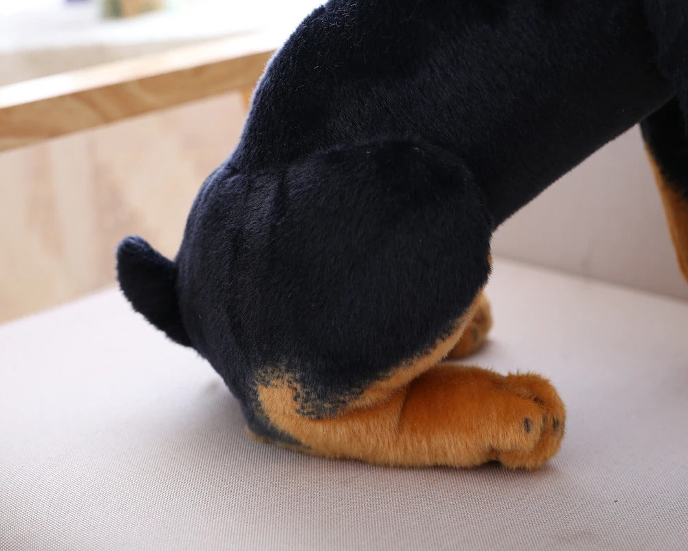 Realistic Black Dog Plush Stuffed Toy Realistic Black Dog Plush Stuffed Toy Furvenzy