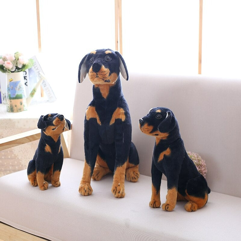 Realistic Black Dog Plush Stuffed Toy Realistic Black Dog Plush Stuffed Toy Furvenzy