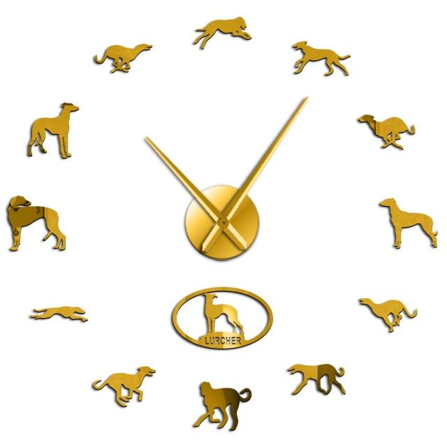 Lurcher Wall Clock Lurcher Wall Clock Furvenzy Gold 27 Inch