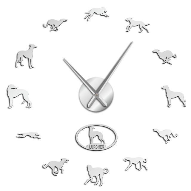 Lurcher Wall Clock Lurcher Wall Clock Furvenzy Silver 27 Inch