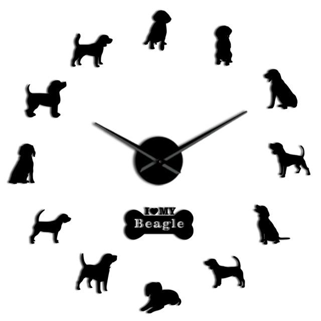 Marshall Beagle Wall Clock Marshall Beagle Wall Clock Furvenzy Black 27 Inch