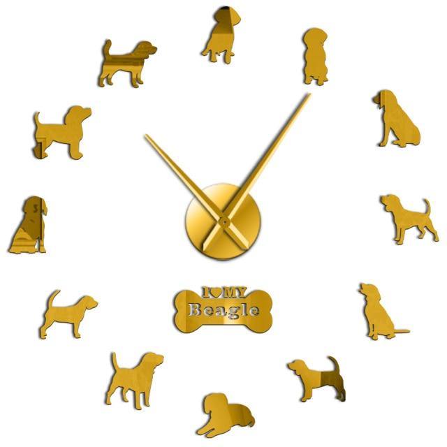 Marshall Beagle Wall Clock Marshall Beagle Wall Clock Furvenzy Gold 27 Inch