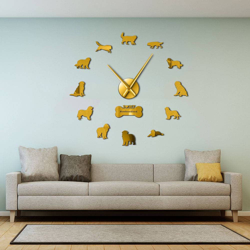 Newfoundland Dog Wall Clock Newfoundland Dog Wall Clock Furvenzy