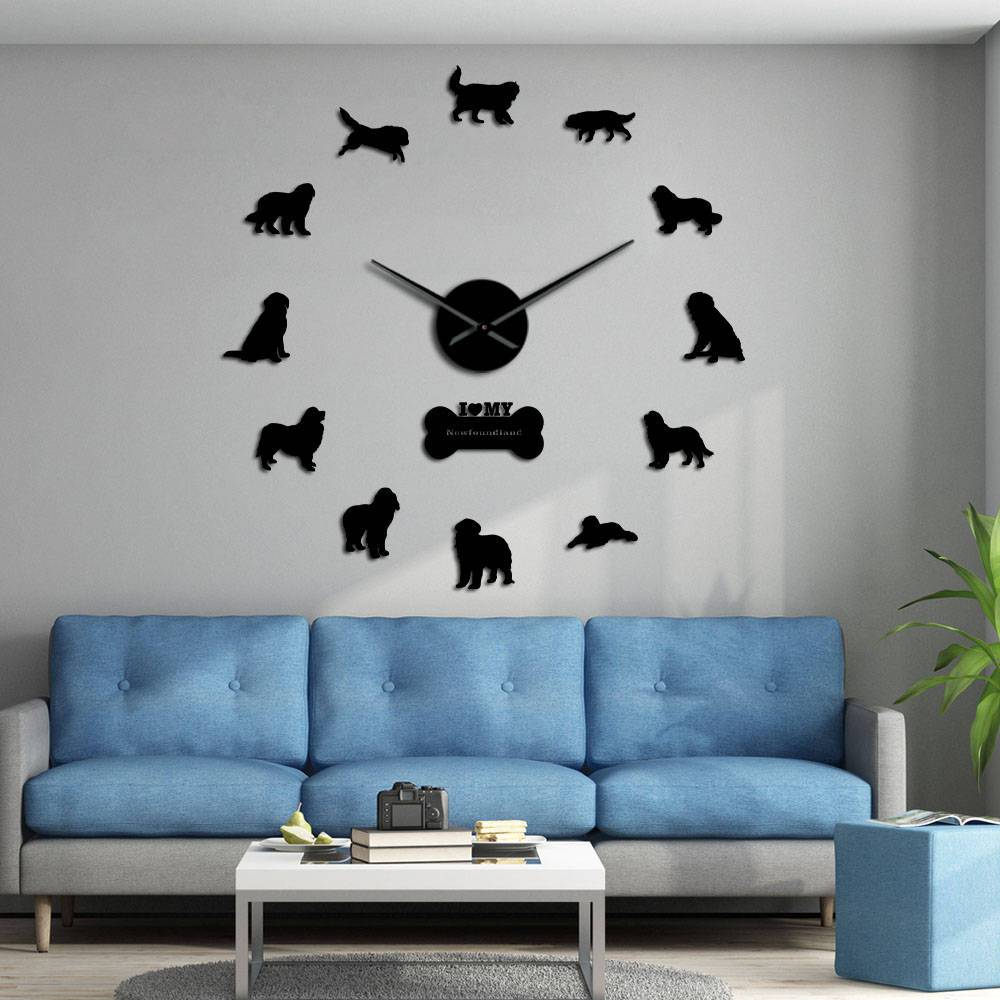 Newfoundland Dog Wall Clock Newfoundland Dog Wall Clock Furvenzy