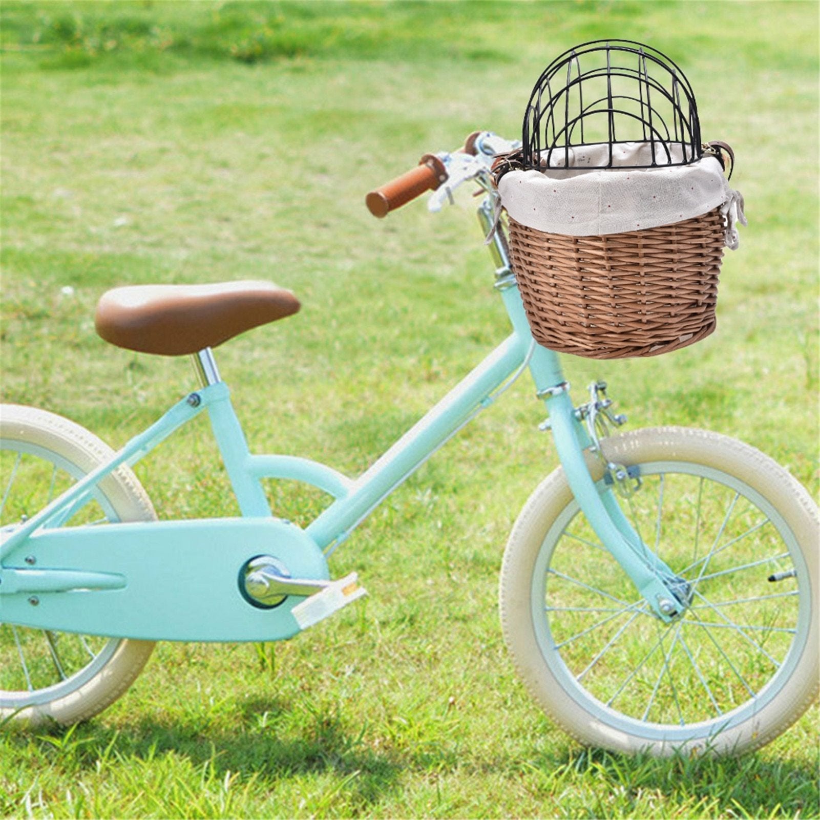 Pet Bike Front Basket Carrier Handwoven Pet Bike Front Basket Carrier Handwoven Furvenzy