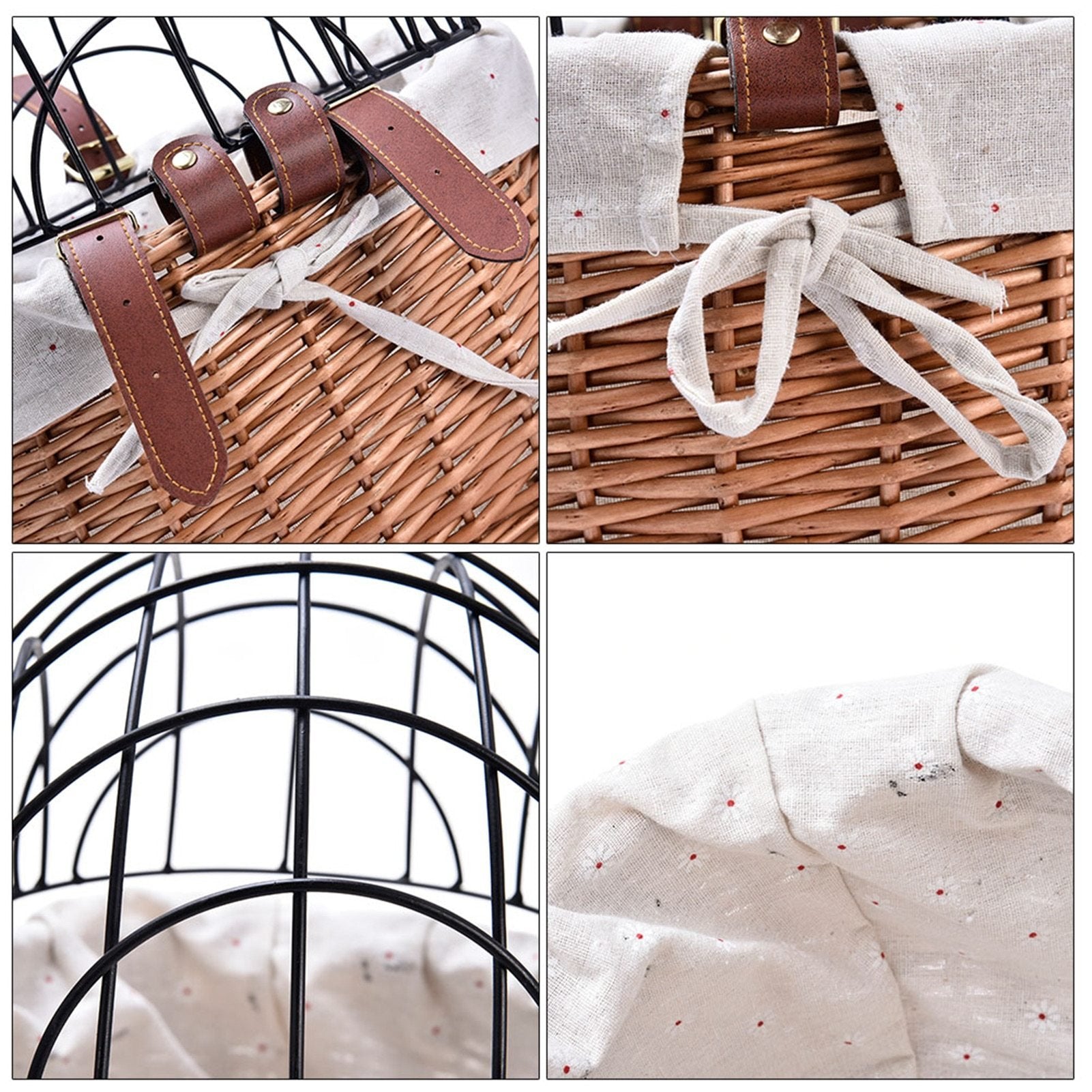 Pet Bike Front Basket Carrier Handwoven Pet Bike Front Basket Carrier Handwoven Furvenzy