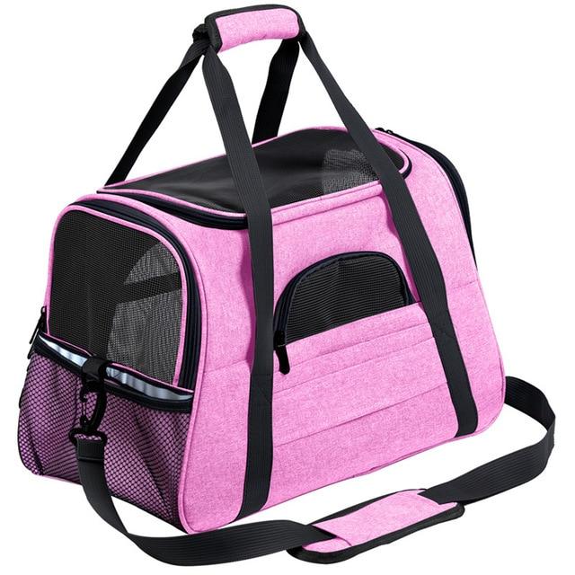 Portable Dog Carrier Bags Airline Approved Portable Dog Carrier Bags Airline Approved Furvenzy Pink M(44.5x25x28cm)