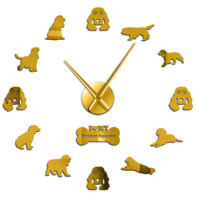 Cocker Spaniel Wall Clock Cocker Spaniel Wall Clock Furvenzy Gold 27 Inch