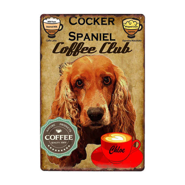 Coffee Painting Dog Wall Plaque Coffee Painting Dog Wall Plaque Furvenzy Cocker Spaniel