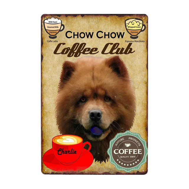 Coffee Painting Dog Wall Plaque Coffee Painting Dog Wall Plaque Furvenzy Chow Chow
