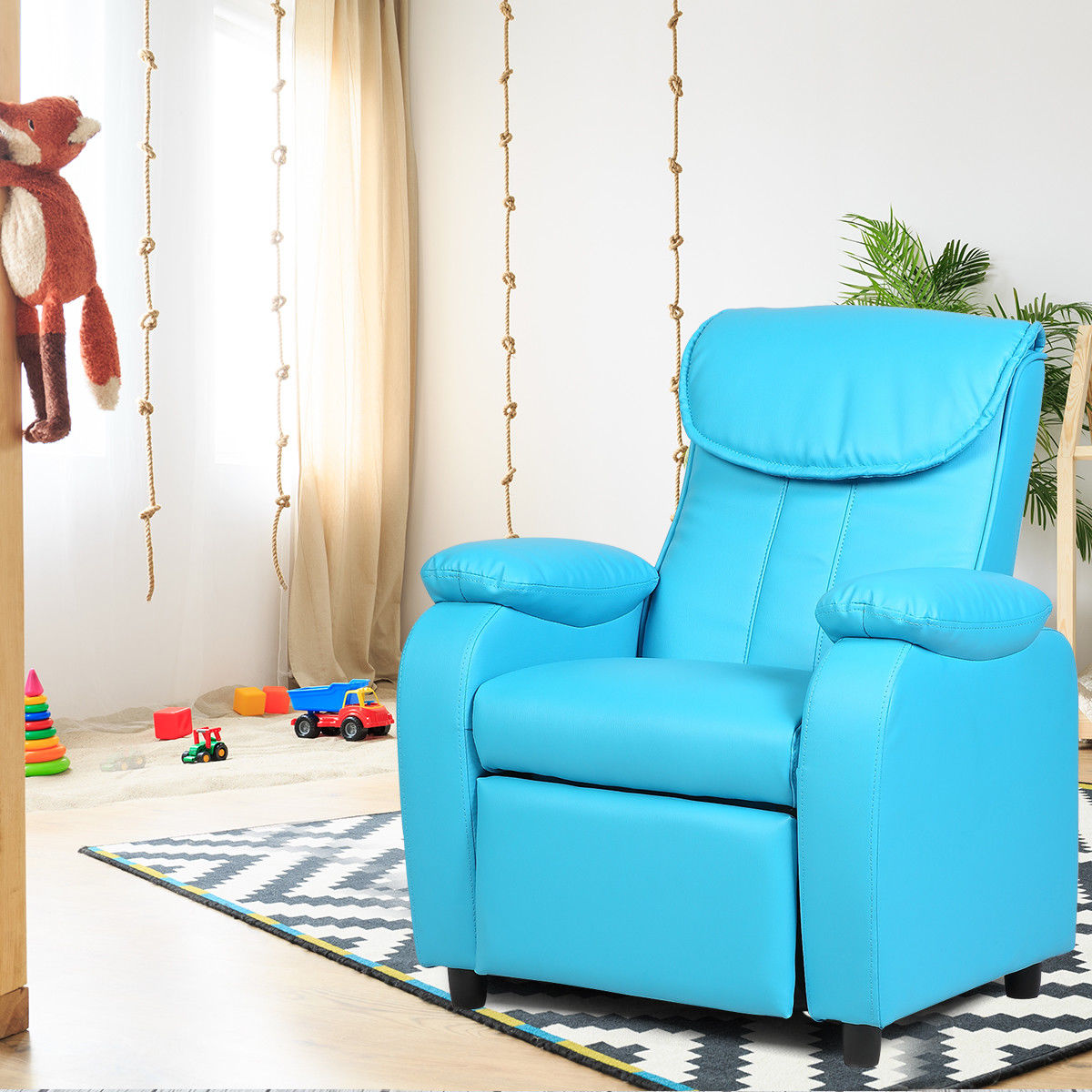Kids Recliner Chair - Blue Kids Recliner Chair - Blue Furvenzy
