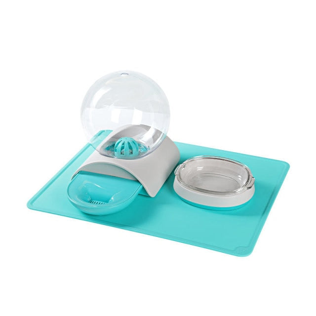 Cat Gravity Waterer Bowl Dispenser Cat Gravity Waterer Bowl Dispenser Furvenzy Blue Upgraded