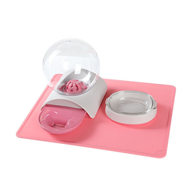 Cat Gravity Waterer Bowl Dispenser Cat Gravity Waterer Bowl Dispenser Furvenzy Pink Upgraded
