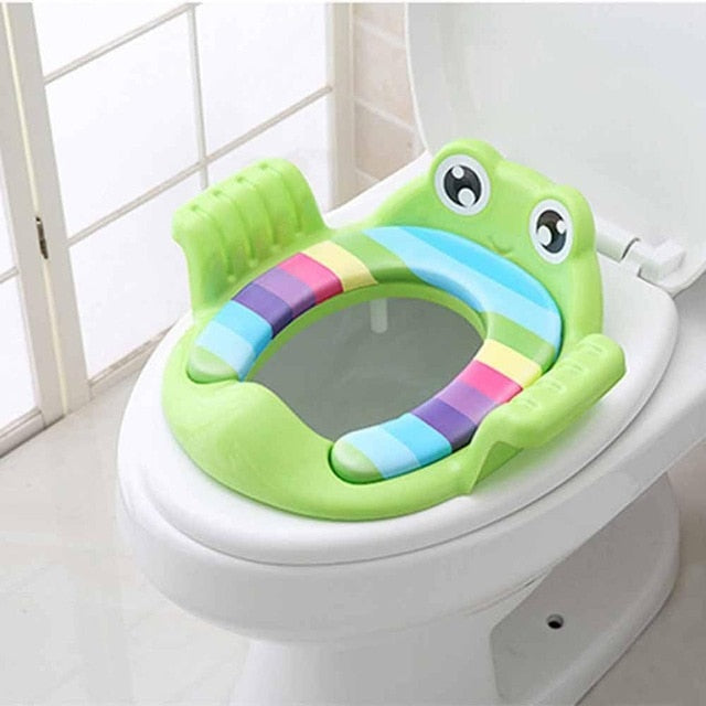 Super Potty Trainer - Folding Toilet Training Seat & Commode Cover Super Potty Trainer - Folding Toilet Training Seat & Commode Cover Furvenzy Green Rainbow