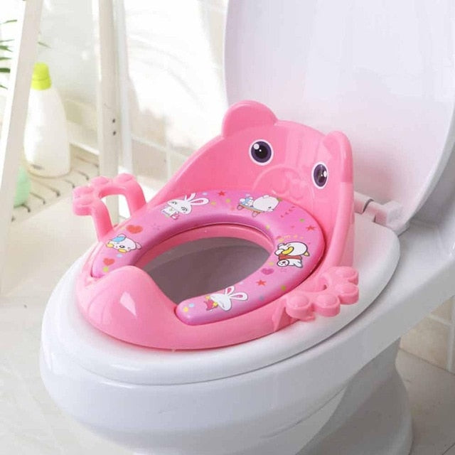 Super Potty Trainer - Folding Toilet Training Seat & Commode Cover Super Potty Trainer - Folding Toilet Training Seat & Commode Cover Furvenzy Pink