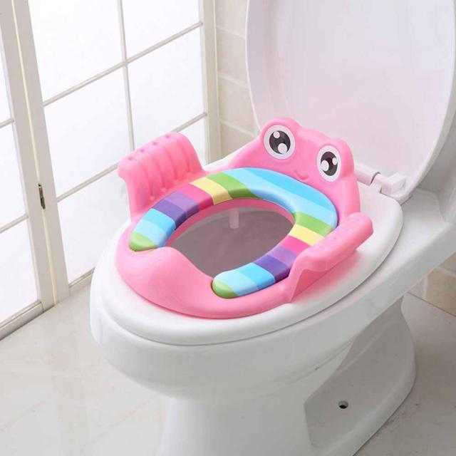 Super Potty Trainer - Folding Toilet Training Seat & Commode Cover Super Potty Trainer - Folding Toilet Training Seat & Commode Cover Furvenzy Pink Rainbow
