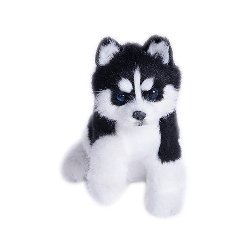 Realistic White Siberian Husky Dog Plush Stuffed Toy Realistic White Siberian Husky Dog Plush Stuffed Toy Furvenzy Default Title