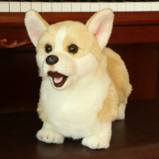 Realistic Animal Plush Stuffed Toy - Corgi / Pomeranian Realistic Animal Plush Stuffed Toy - Corgi / Pomeranian Furvenzy Corgi 32 Cm