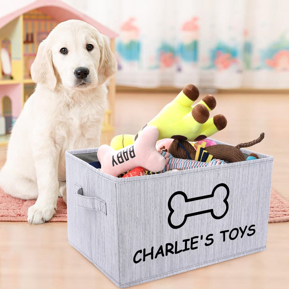 Personalized Dog Toy Basket Personalized Dog Toy Basket Furvenzy