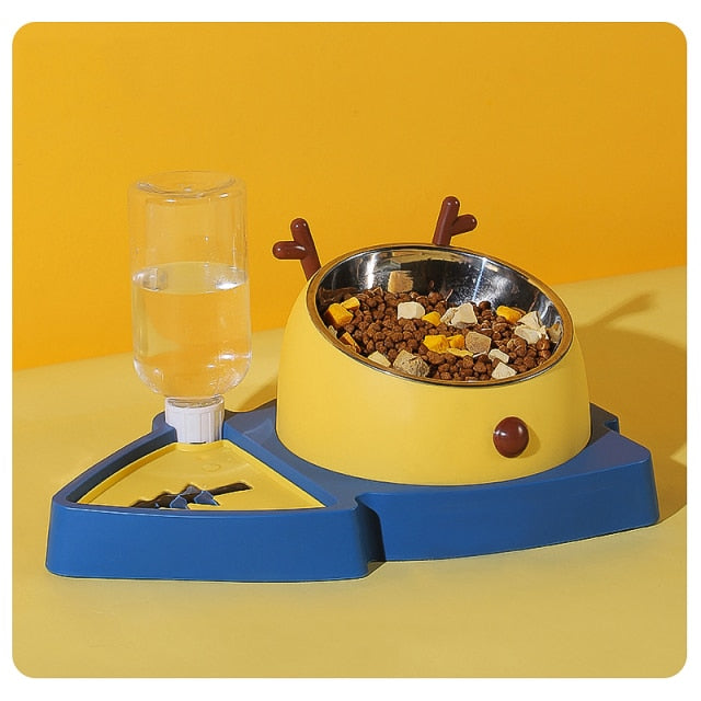 Cat & Dog Automatic Feeder - Food & Water Bowl Cat & Dog Automatic Feeder - Food & Water Bowl Furvenzy Yellow