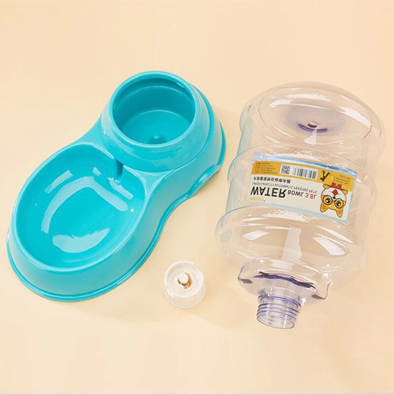 Dog Bowl Food Container Automatic Feeder & Water Dispenser Dog Bowl Food Container Automatic Feeder & Water Dispenser Furvenzy