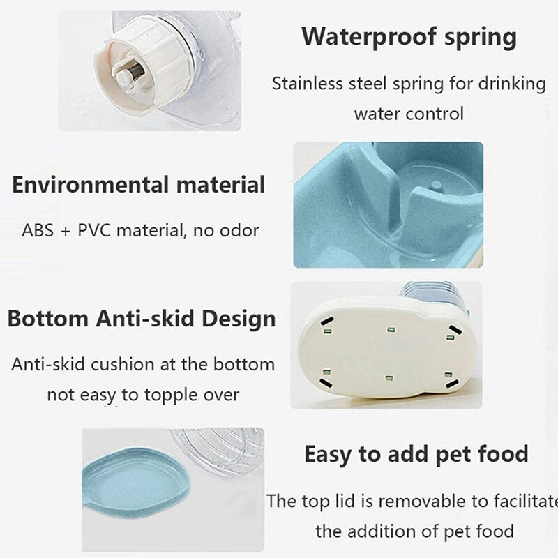 Dog Bowl Food Container Automatic Feeder & Water Dispenser Dog Bowl Food Container Automatic Feeder & Water Dispenser Furvenzy