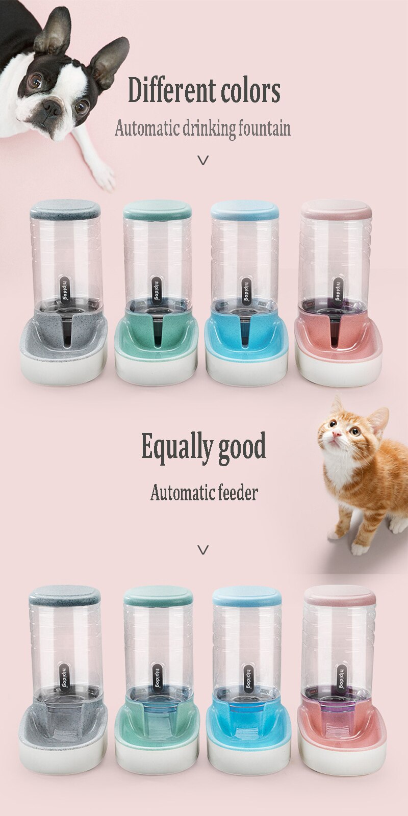 Dog Bowl Food Container Automatic Feeder & Water Dispenser Dog Bowl Food Container Automatic Feeder & Water Dispenser Furvenzy