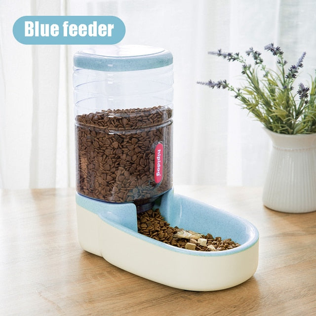 Dog Bowl Food Container Automatic Feeder & Water Dispenser Dog Bowl Food Container Automatic Feeder & Water Dispenser Furvenzy Blue Feeder 1