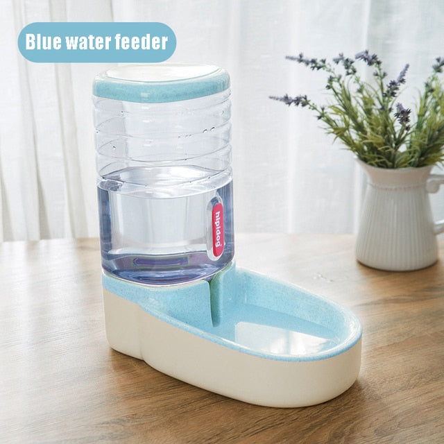 Dog Bowl Food Container Automatic Feeder & Water Dispenser Dog Bowl Food Container Automatic Feeder & Water Dispenser Furvenzy Blue Water 1