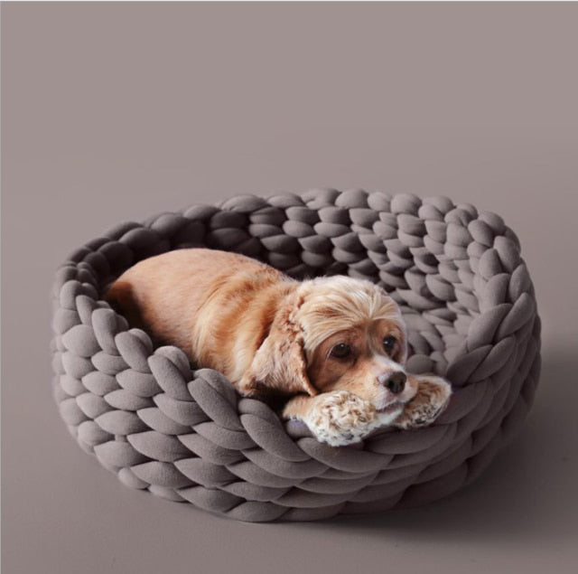 Warm Pet Cat Woven DIY Nest Warm Pet Cat Woven DIY Nest Furvenzy Gray 30cm