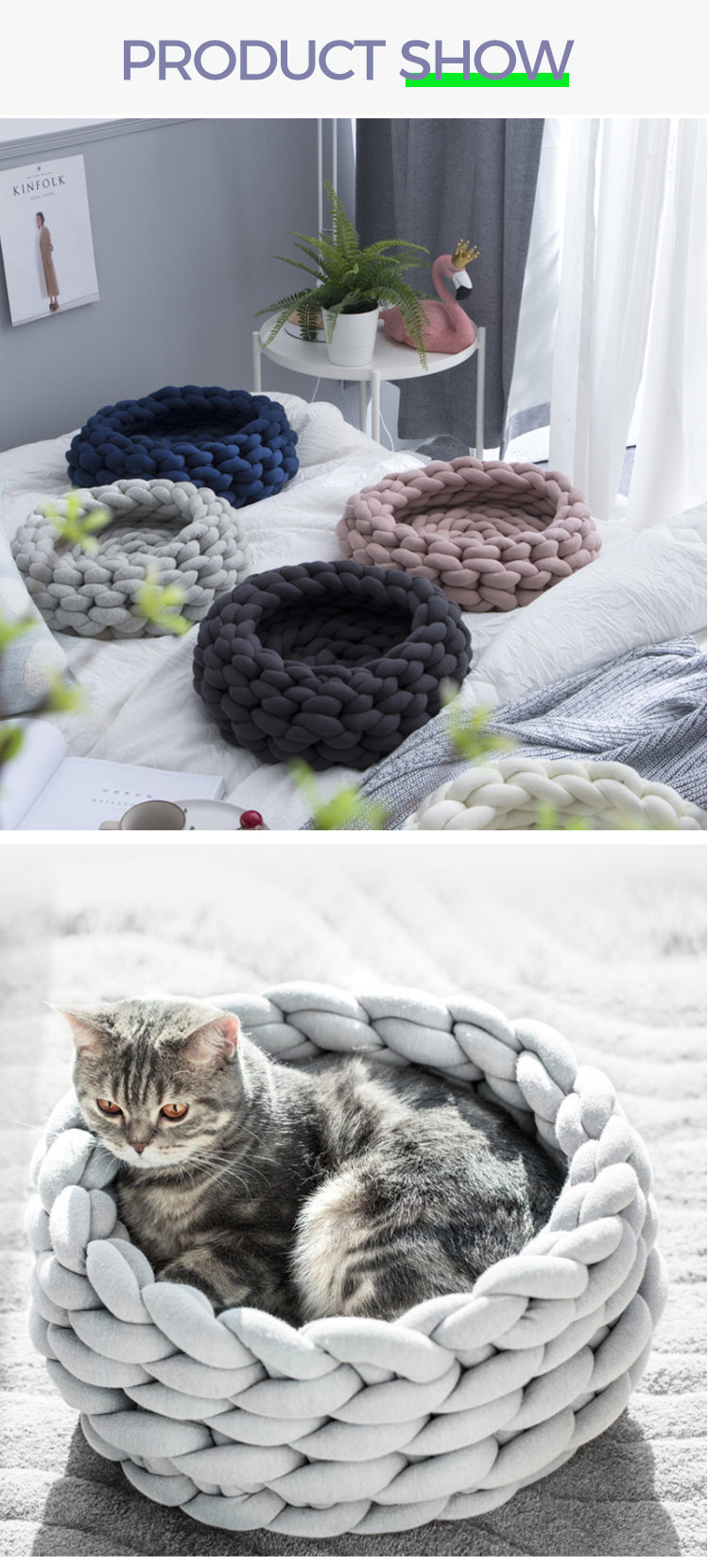 Warm Pet Cat Woven DIY Nest Warm Pet Cat Woven DIY Nest Furvenzy