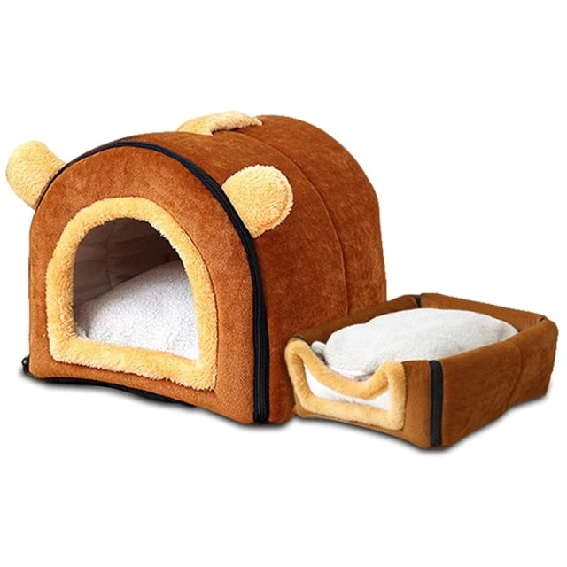 Foldable Dog Bed Pet House Sofa Nest Foldable Dog Bed Pet House Sofa Nest Furvenzy Coffee S