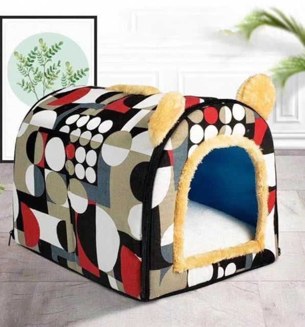 Foldable Dog Bed Pet House Sofa Nest Foldable Dog Bed Pet House Sofa Nest Furvenzy Geometry S