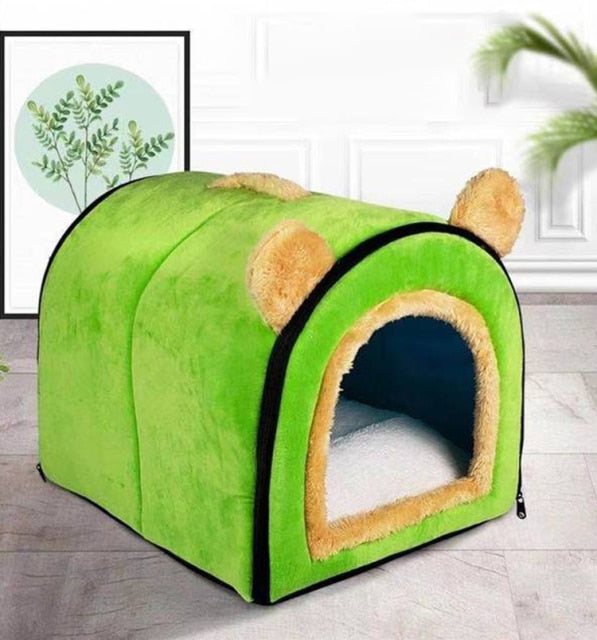 Foldable Dog Bed Pet House Sofa Nest Foldable Dog Bed Pet House Sofa Nest Furvenzy Green S