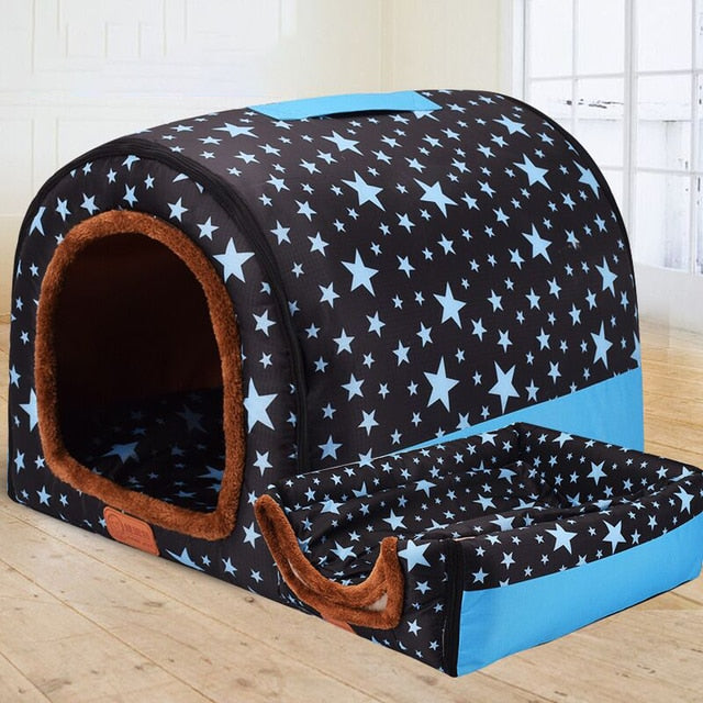 Large Pet Bed Dog House Large Pet Bed Dog House Furvenzy 2XL - 36 x 26.5 x 28.5 INCH Bluestar