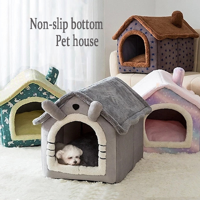 Foldable Indoor Pet House Cave for Dogs & Cats Foldable Indoor Pet House Cave for Dogs & Cats Furvenzy