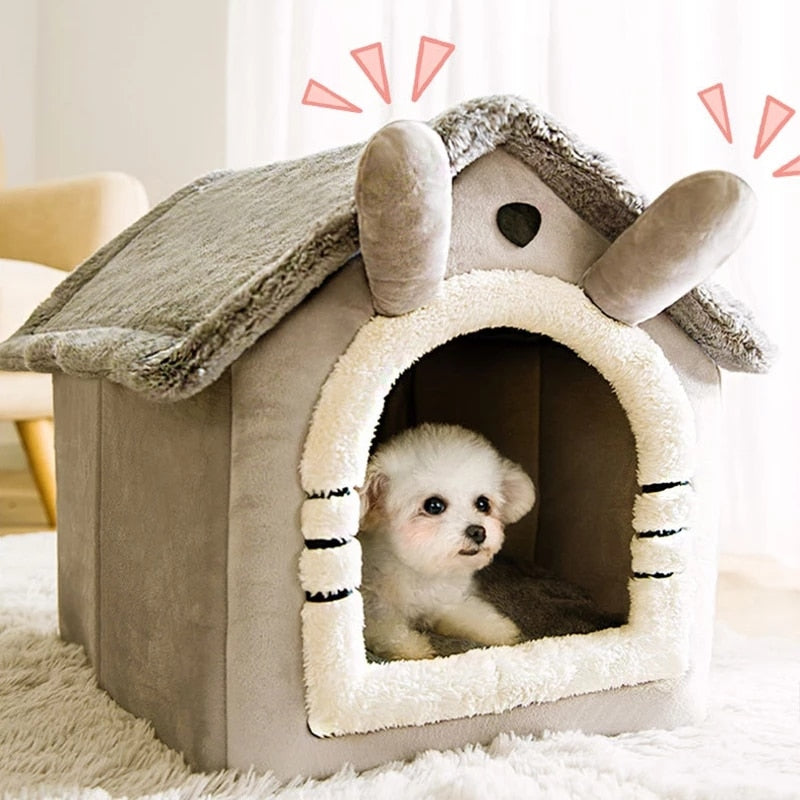 Foldable Indoor Pet House Cave for Dogs & Cats Foldable Indoor Pet House Cave for Dogs & Cats Furvenzy