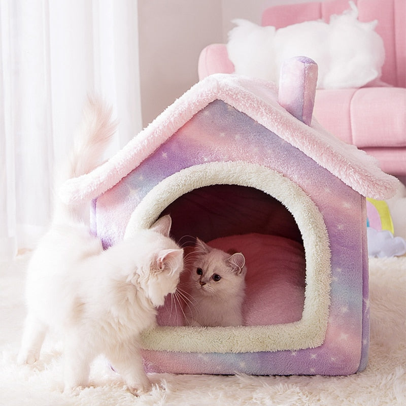 Foldable Indoor Pet House Cave for Dogs & Cats Foldable Indoor Pet House Cave for Dogs & Cats Furvenzy