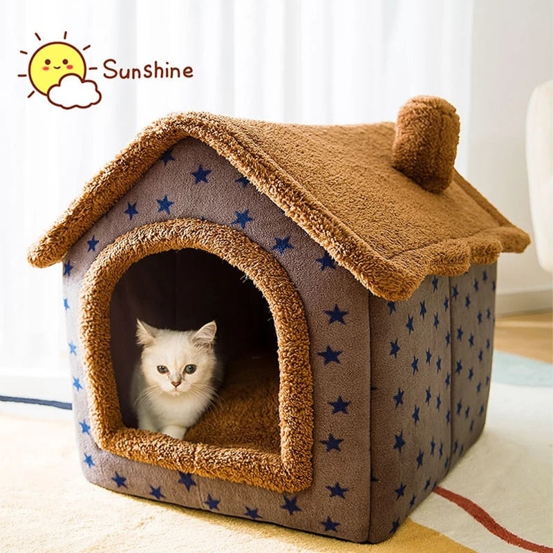 Foldable Indoor Pet House Cave for Dogs & Cats Foldable Indoor Pet House Cave for Dogs & Cats Furvenzy