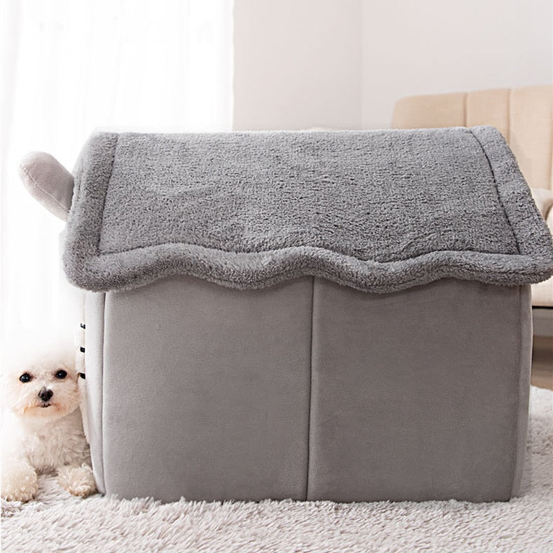 Foldable Indoor Pet House Cave for Dogs & Cats Foldable Indoor Pet House Cave for Dogs & Cats Furvenzy
