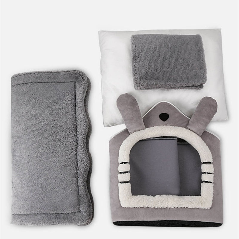 Foldable Indoor Pet House Cave for Dogs & Cats Foldable Indoor Pet House Cave for Dogs & Cats Furvenzy