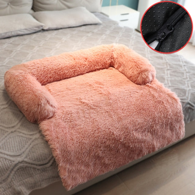 Pet Sofa Blanket and Furniture Protector Pet Sofa Blanket and Furniture Protector Furvenzy Zipper Pink S 74X74X17