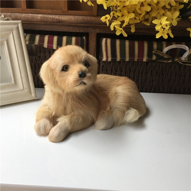 Realistic Golden Retriever Dog Plush Stuffed Toy Realistic Golden Retriever Dog Plush Stuffed Toy Furvenzy Light color