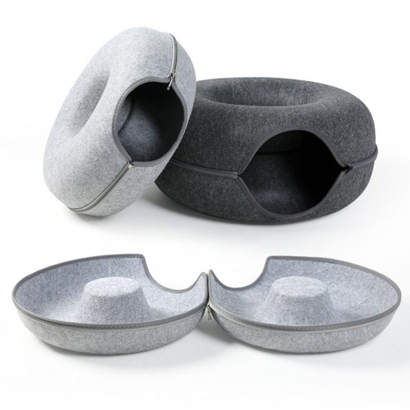 Round Cat Tunnel Donut Bed Round Cat Tunnel Donut Bed Furvenzy