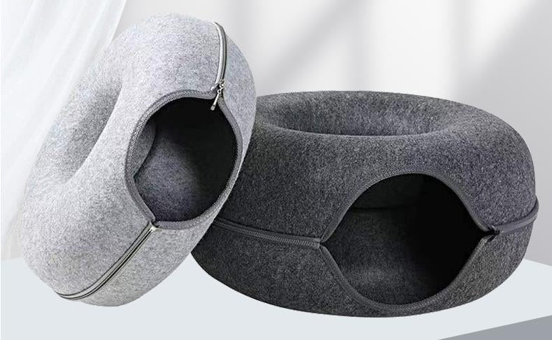 Round Cat Tunnel Donut Bed Round Cat Tunnel Donut Bed Furvenzy