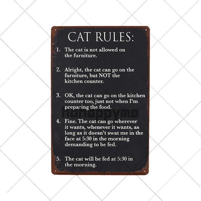 Retro Cats Wall Art Plaque Retro Cats Wall Art Plaque Furvenzy Cat Rules 2