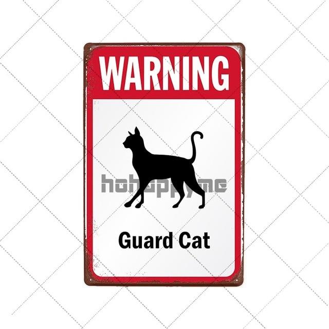 Retro Cats Wall Art Plaque Retro Cats Wall Art Plaque Furvenzy Guard Cat