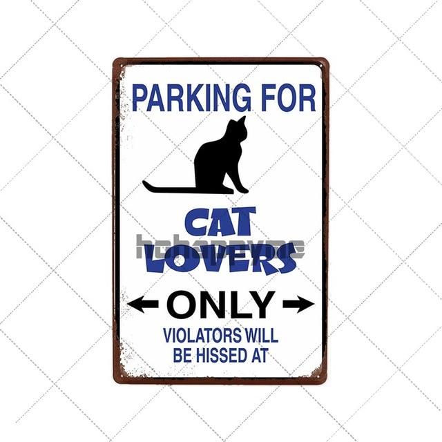 Retro Cats Wall Art Plaque Retro Cats Wall Art Plaque Furvenzy Parking for Cat Lovers 1