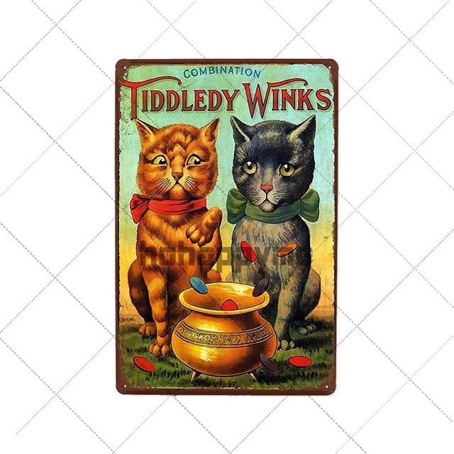 Retro Cats Wall Art Plaque Retro Cats Wall Art Plaque Furvenzy Tiddledy Winks