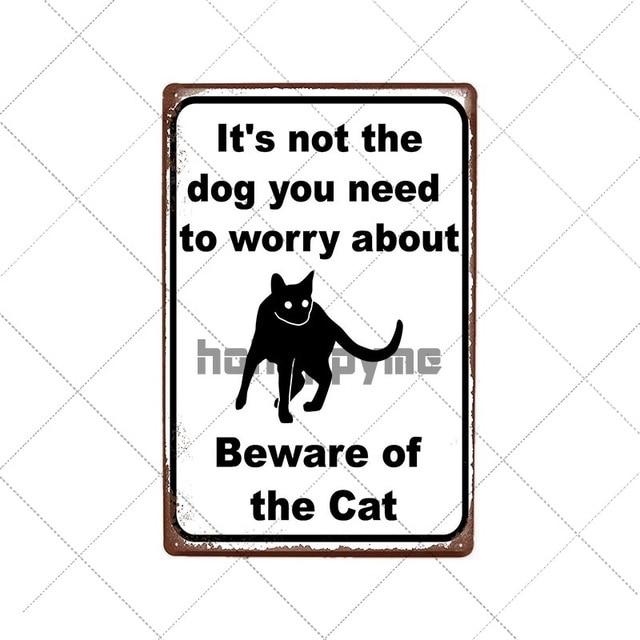 Retro Cats Wall Art Plaque Retro Cats Wall Art Plaque Furvenzy It's not the Dog you need to Worry About